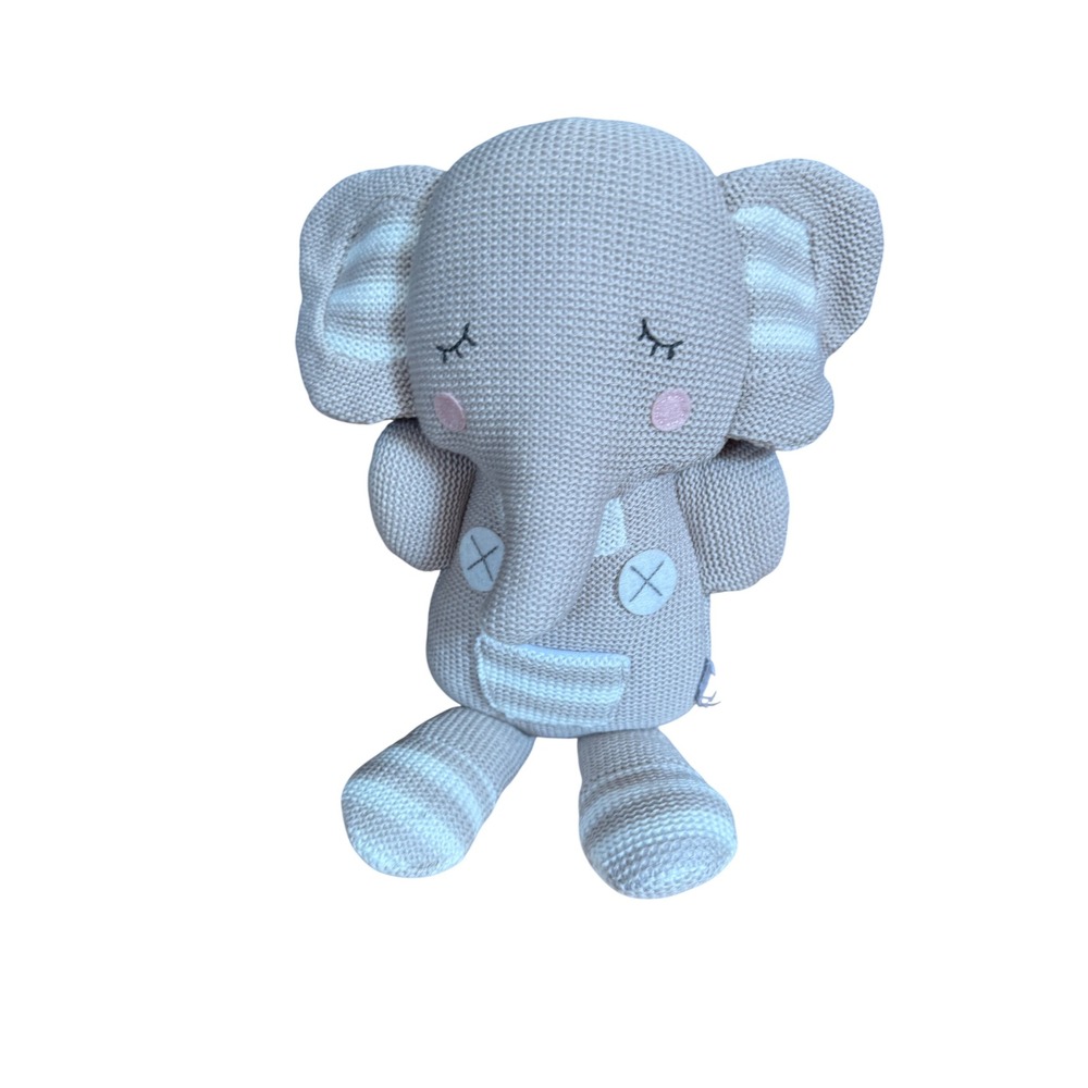 Living Textiles Knitted Toy Theodore Elephant Plush 13"